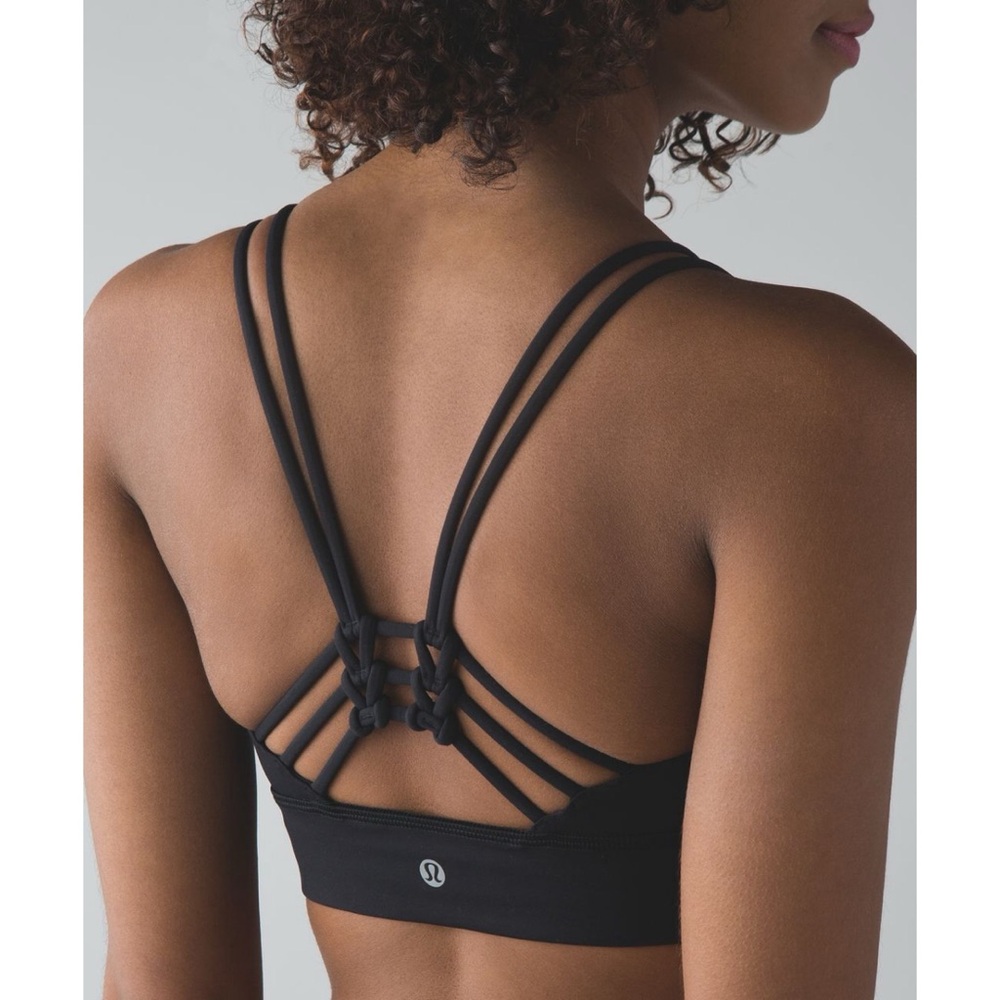 Lululemon. Sunshine Salutation Bra. Black.